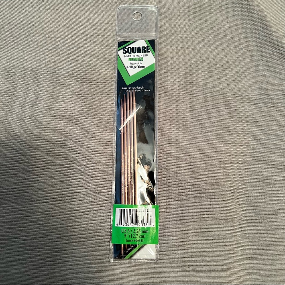 Kollage Square Double Pointed Knitting Needles US 3 / 3.25 mm - 5”